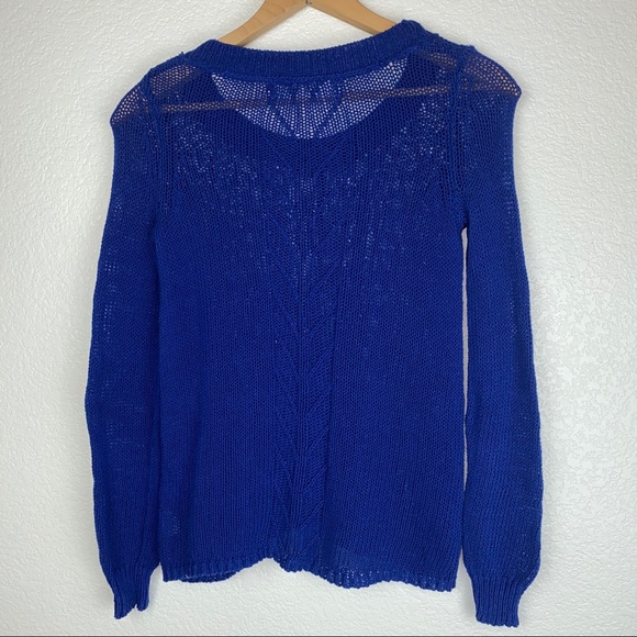 Anthro Sparrow Knit Cable Open Weave Pullover Sweater - Picture 4 of 8